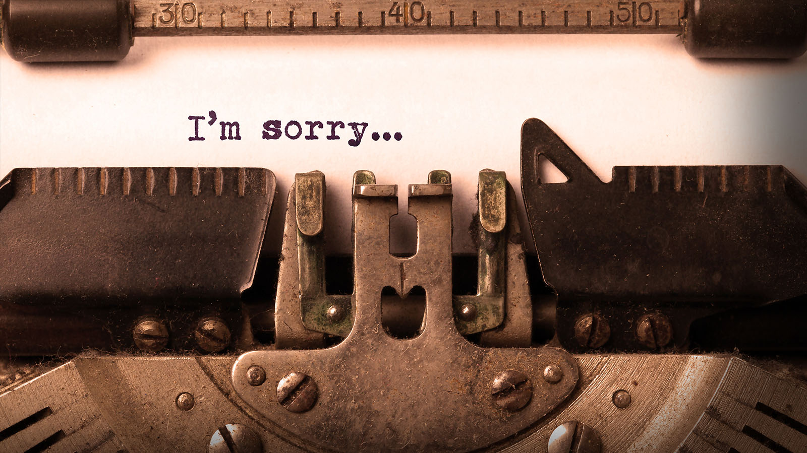 We need to learn how to say sorry