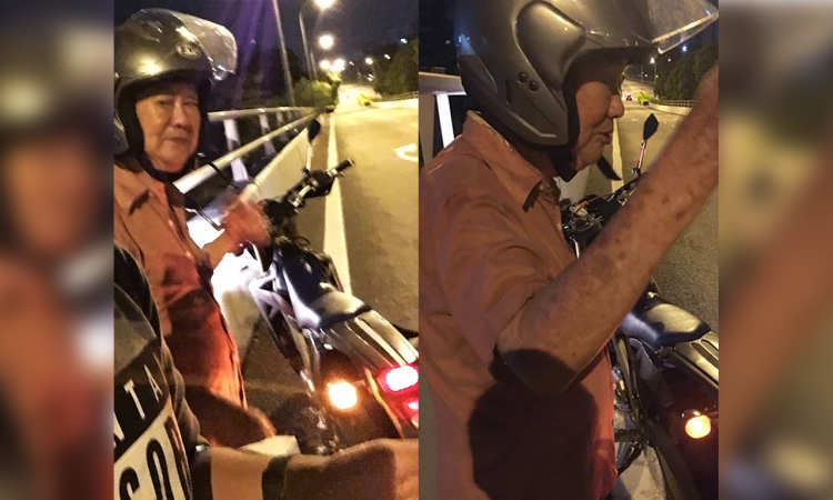 Post thumbnail of Motorcyclist rescues elderly man stranded on the expressway