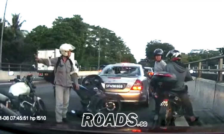Post thumbnail of Motorists rush to help injured motorcyclist after chain collision along SLE
