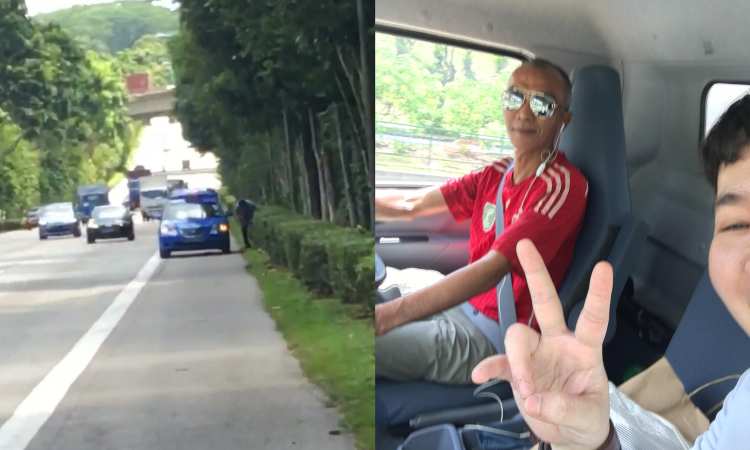 Post thumbnail of Kind lorry driver gives taxi passenger stranded on the highway a lift home