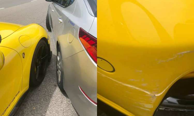 Post thumbnail of Kind Porsche driver charges just one dollar for damage to his car by taxi driver