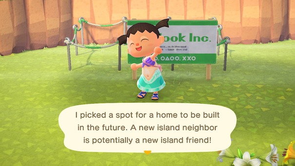Being excited about having a new neighbour in Animal Crossing
