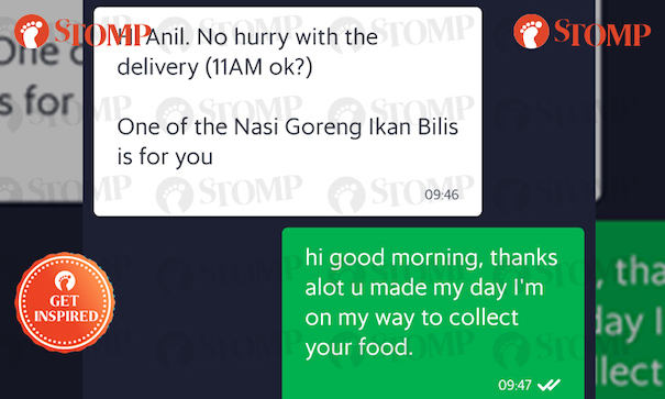 kind customer food delivery sg