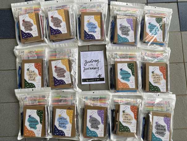 Journaling kits distributed to inpatients at the Institute of Mental Health Singapore