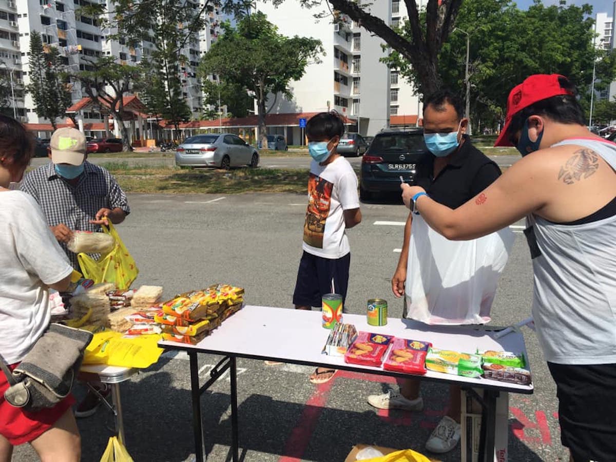 A food donation pop-up store in Singapore