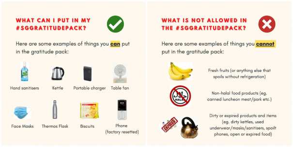 Turning your NDP funpack 2020 into #sggratitudepack, what can you include?