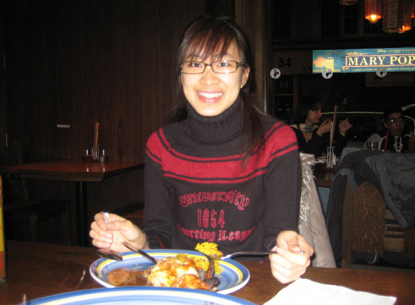 Singaporean eating Nandos in London