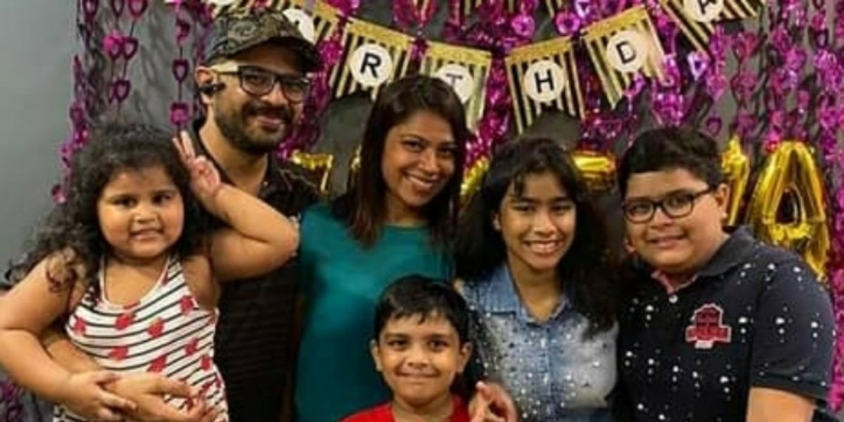 Sheena with her family