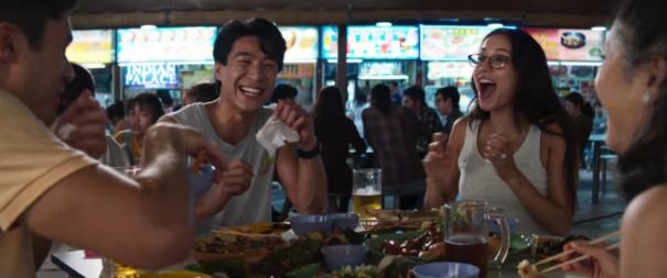 A depiction of hawker culture in the 80's in the film Crazy Rich Asians