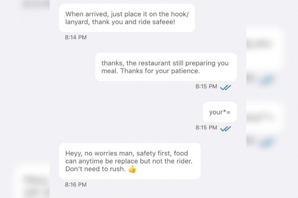 Kind Customer Towards Delivery Rider