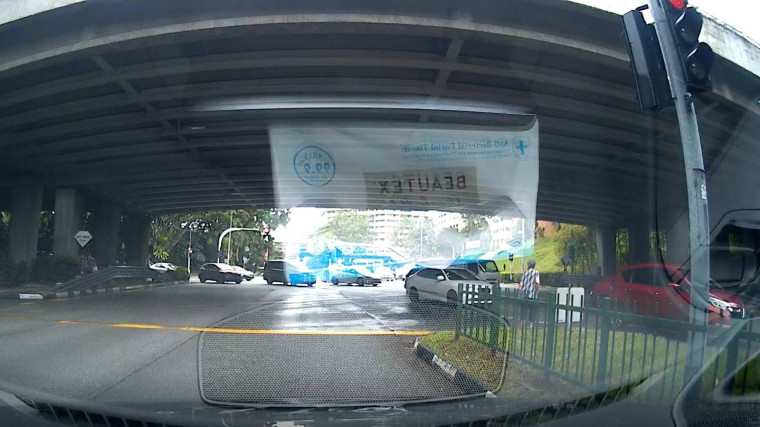 Kind motorist stops car in middle of busy road to help elderly woman cross safely