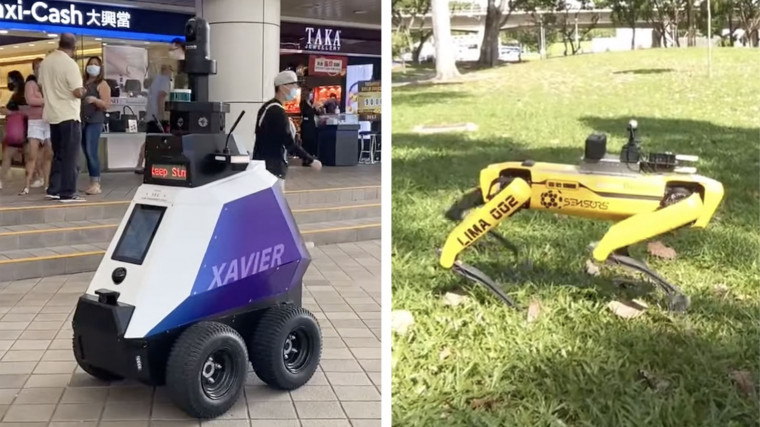 Robots Patrolling Singapore