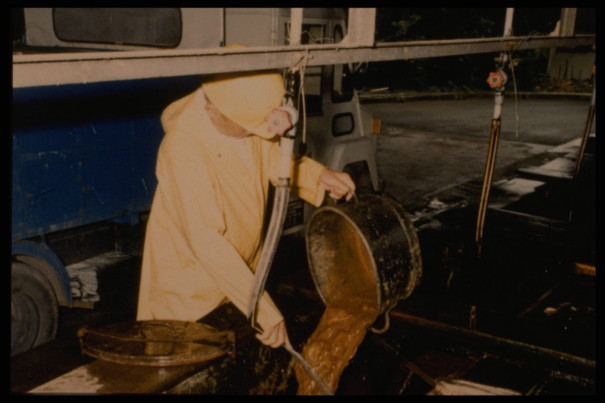 During the night, night soil carriers would collect buckets of human waste to be disposed of manually.