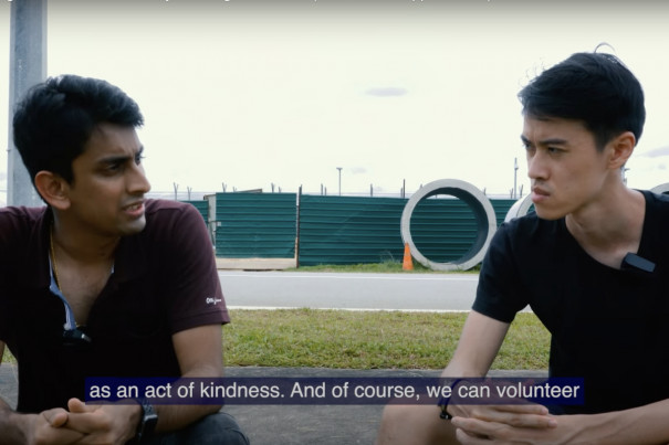 In the video, Kevin was accompanied by a friend, Senthil, 23, who helped as a translator as well as shared some insights into migrant workers’ lives in Singapore.