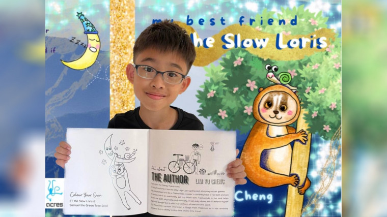Slow start, big heart: Boy, 9, writes children’s book on slow loris to raise funds for ACRES