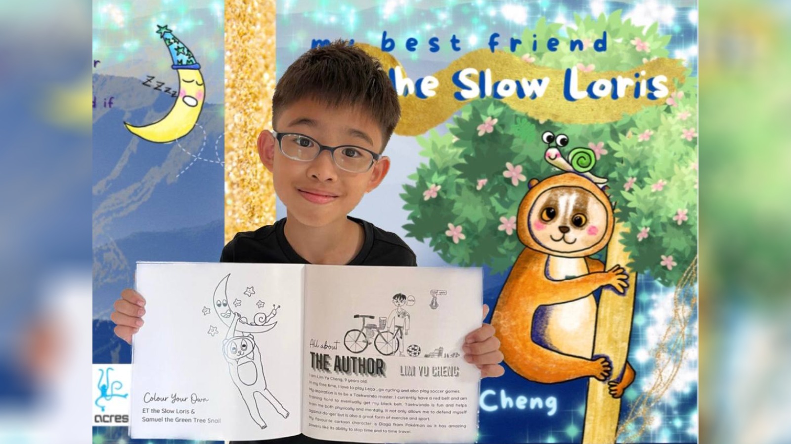 Post thumbnail of Slow start, big heart: Boy, 9, writes children’s book on slow loris to raise funds for ACRES