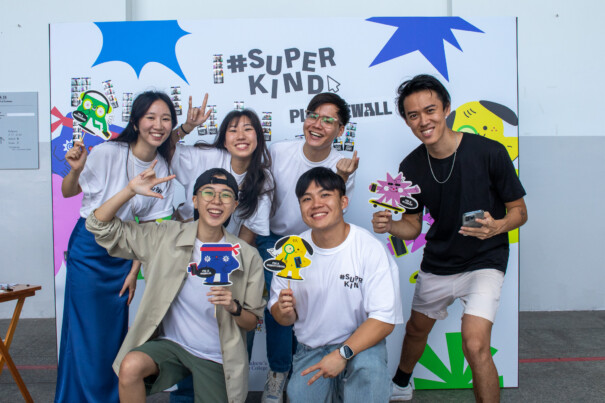 The #SUPERKIND team with Adeline Tay and Kevin Wee at the Temasek Polytechnic Roadshow.